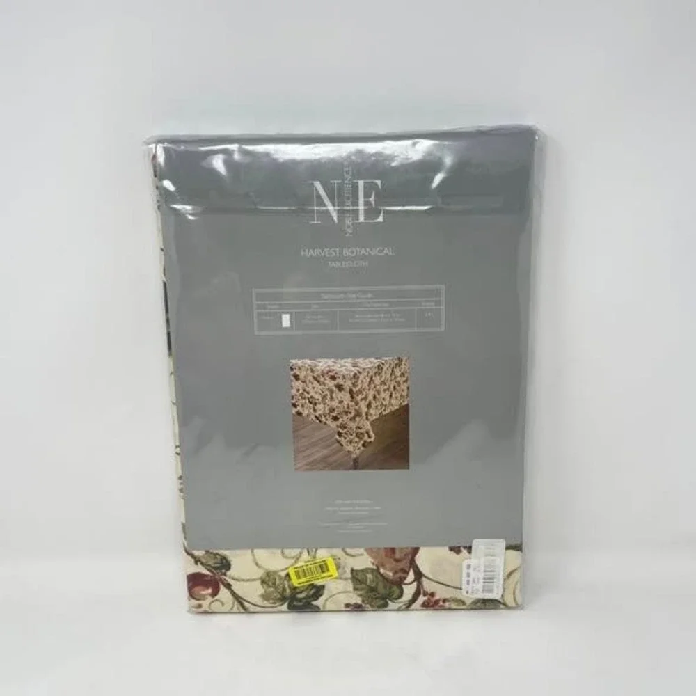 Noble Excellence Harvest Botanical Tablecloth Linen Oblong 60x84 Fall Floral‎
